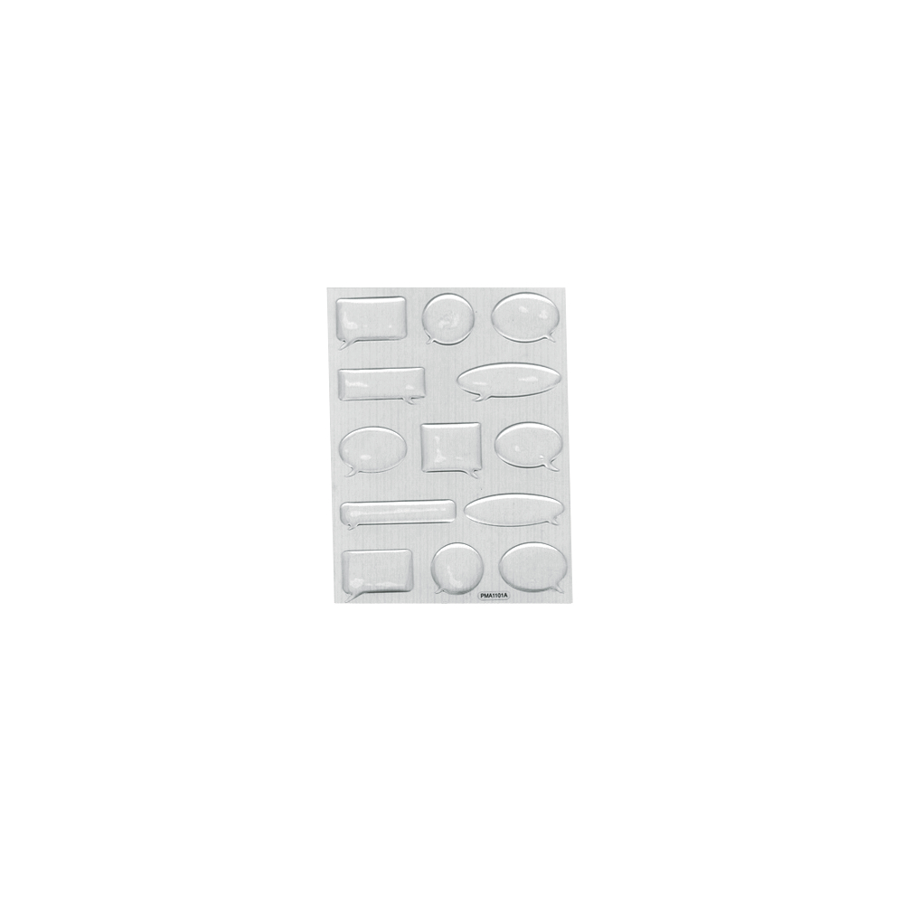 Epoxystickers - pratbubblor, genomskinliga,  13 st, 2-6cm, Rayher, 