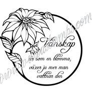 Vänskap är som en blomma, växer ju mer man vattnar den, Vilda Stamps,