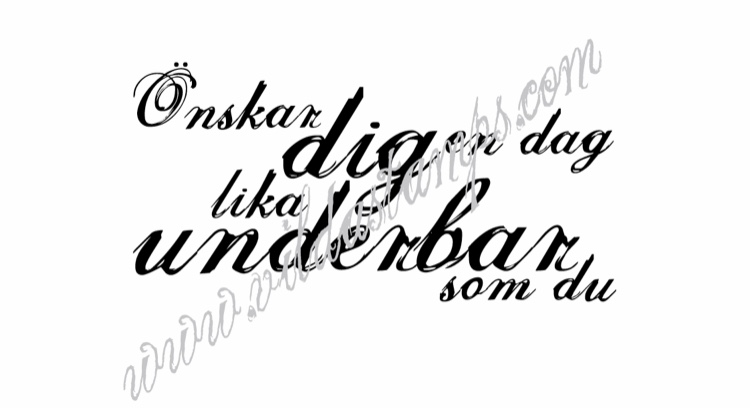 Önskar dig en dag lika underbar som du, Vilda Stamps,