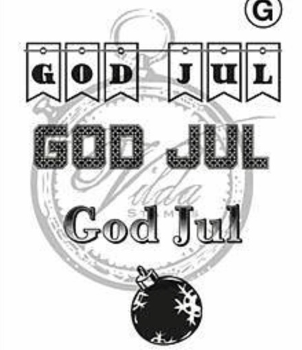 God Jul texter med kula, Vilda Stamps,