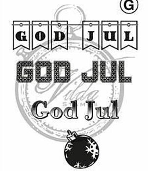 God Jul texter med kula, Vilda Stamps,