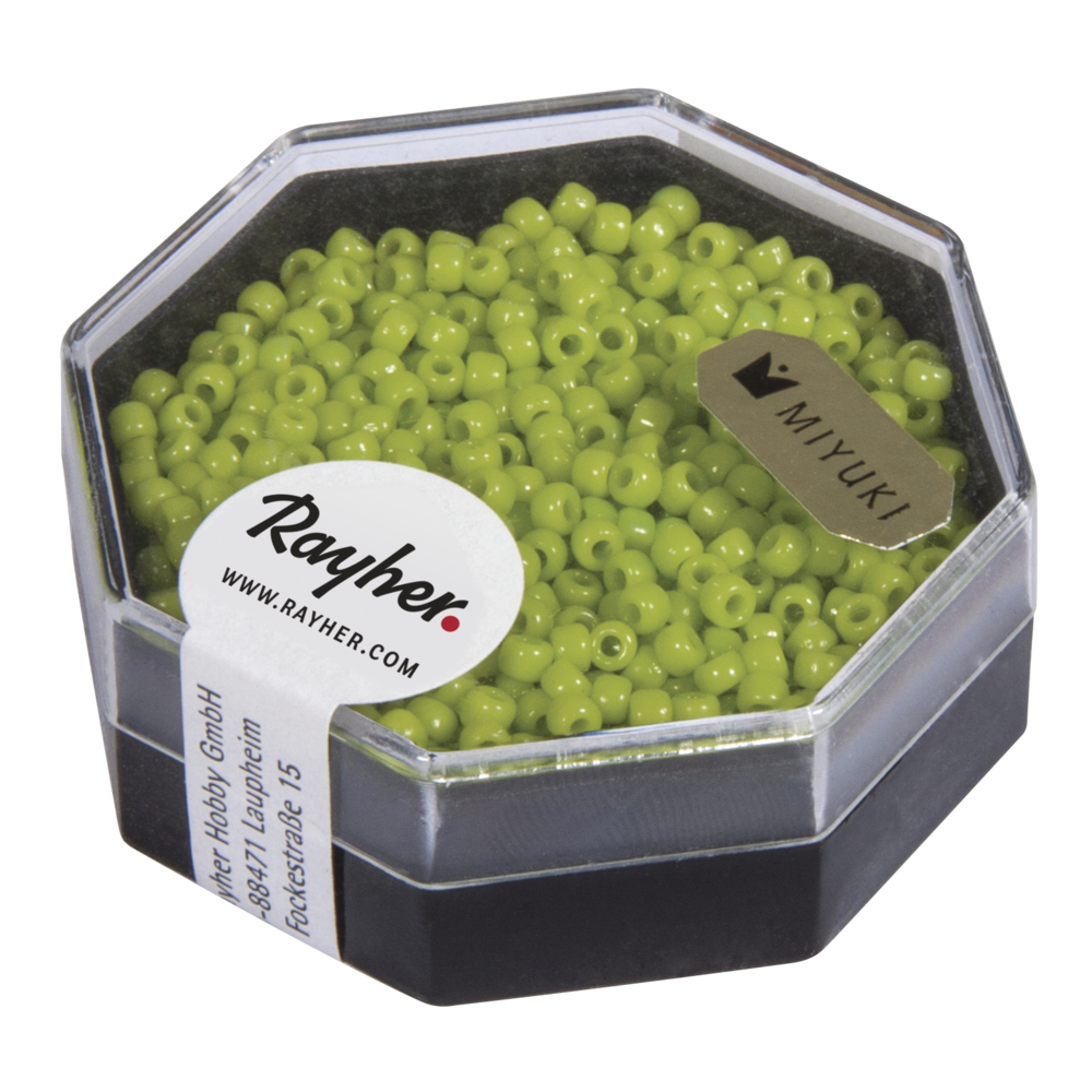 Grön - Äppel, ø2,2mm, 12g, Rocailles - Premium, MIYUKI, Rayher