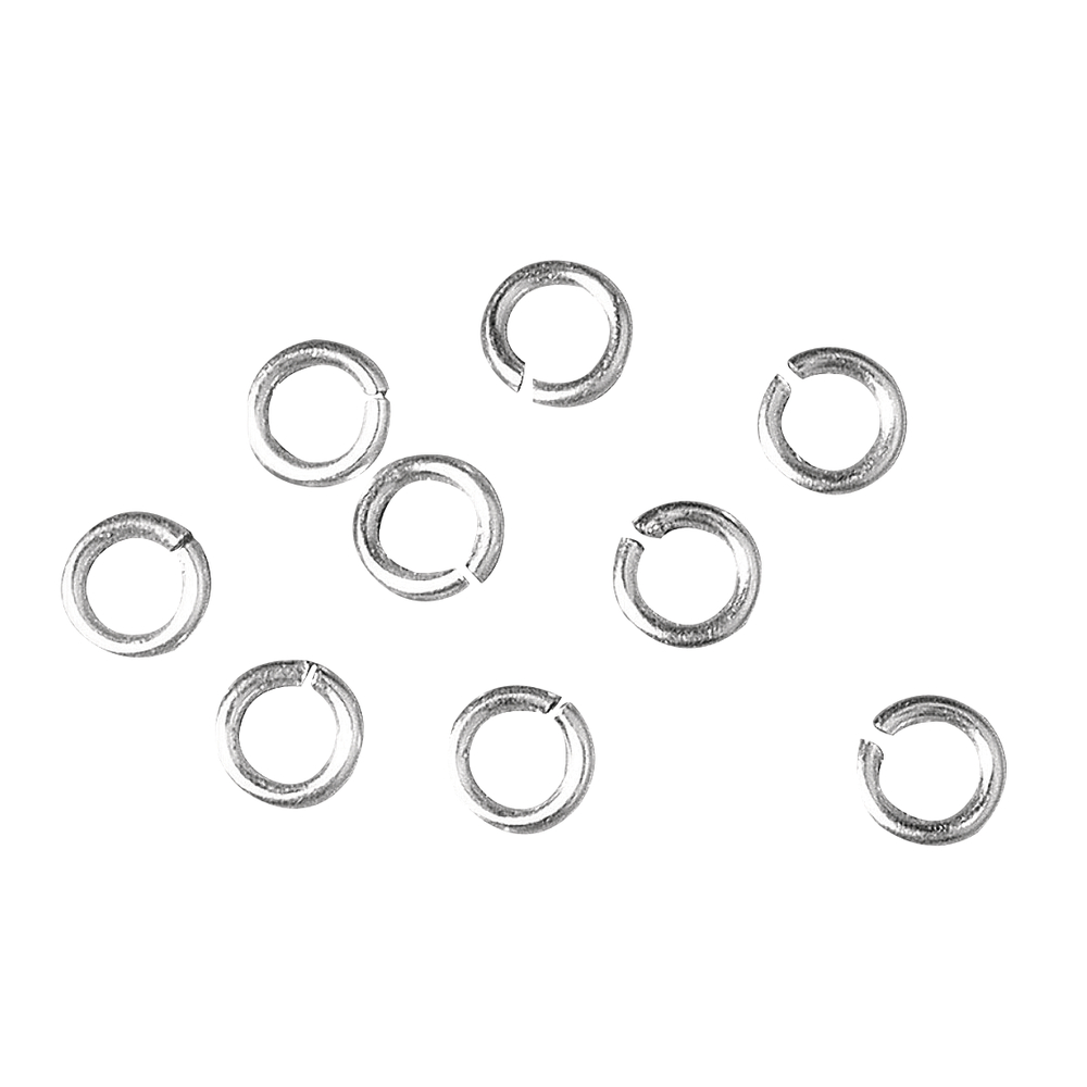 Silver, Jump ring, 40st, ø 10mm, Rayher