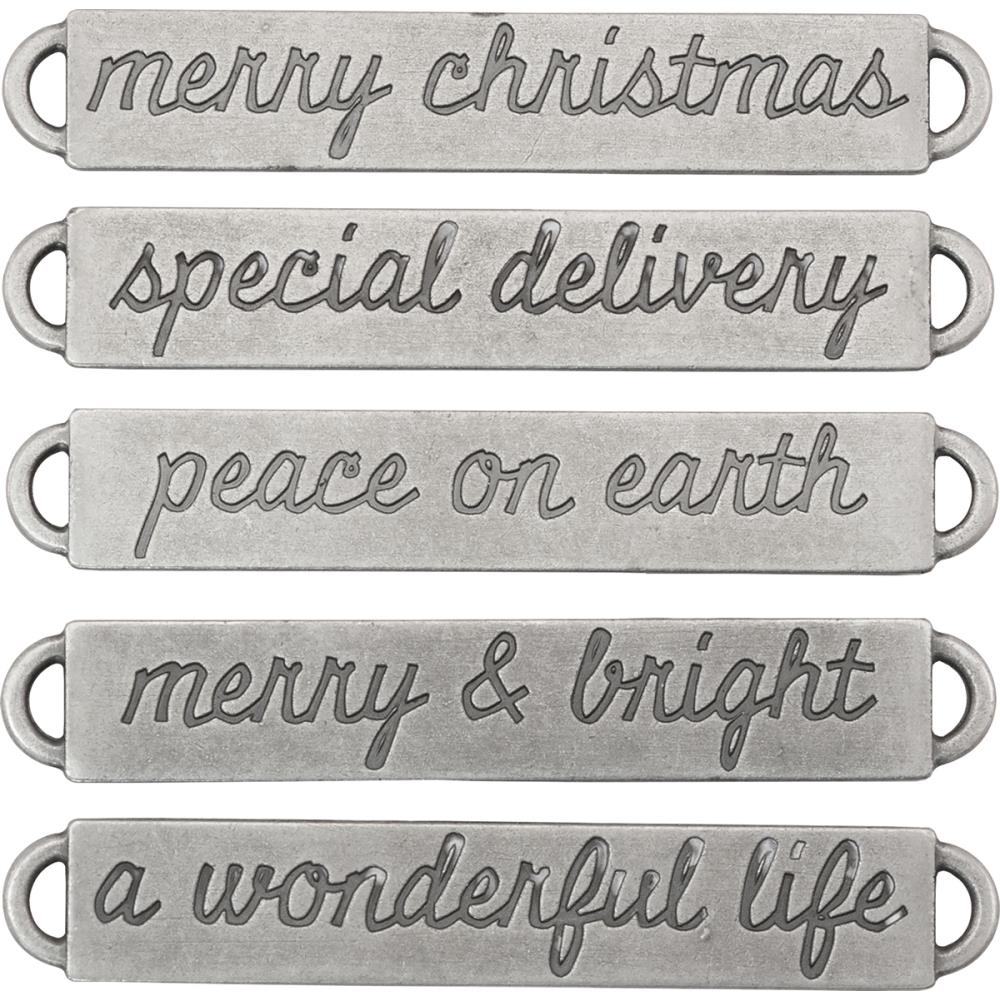 Text på metall, 5st, Tim Holtz - 2