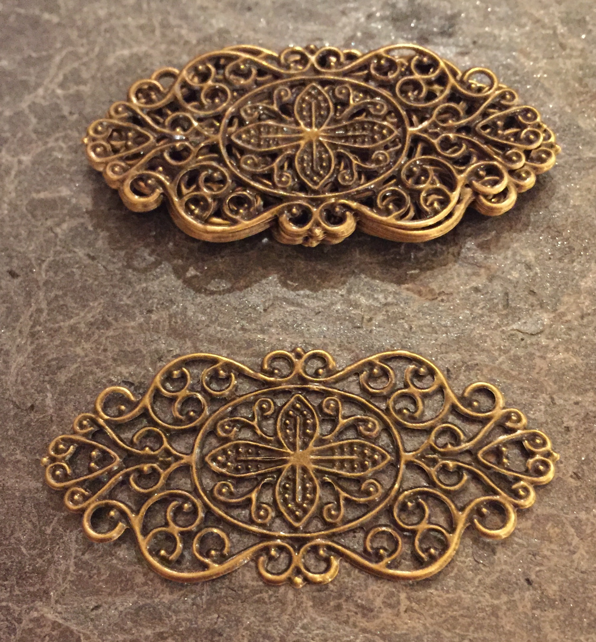 Metalldekoration, Brons, 10st, 