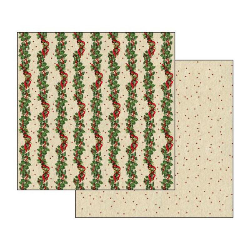 Christmas Guarland, 12"x12", dubbelsidigt, Stamperia