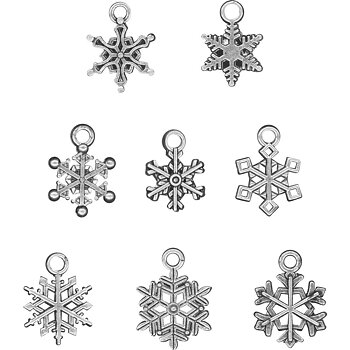 Snöflingor, 8st, Tim Holtz