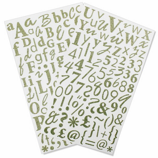 Alfabet stickers - Teal  (Ljusgrön), Trimcraft, 