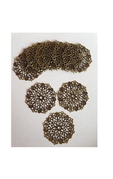 Metallblommor, Brons, 10st. 35mm.