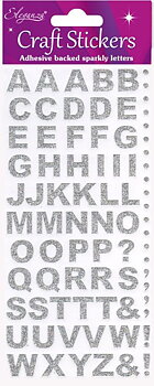 Silver - Alfabetstickers 55st, no. 66, Eleganza, 
