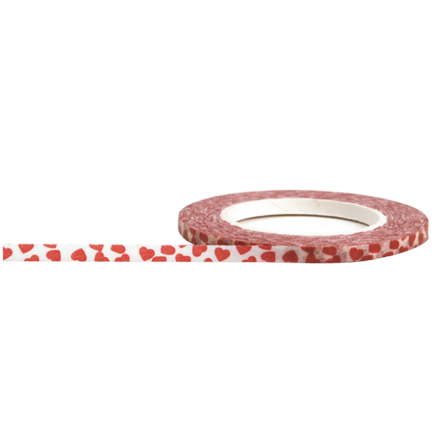 Hearts 3mm, dekorativ tejp, Little B 