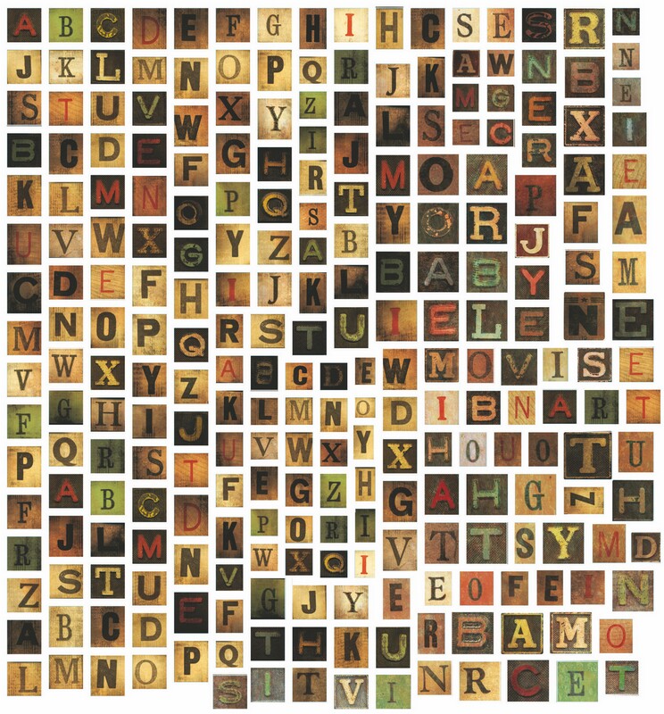 Alpha Tiles, Chipboard, Tim Holtz idea-ology