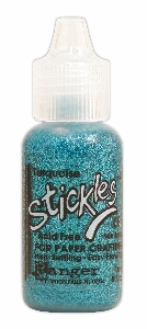 Turquoise, Stickles Glitter Glue, Ranger Ink
