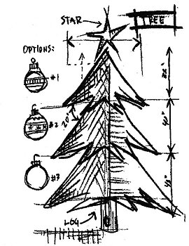 Tree Sketch, Tim Holtz Stamps, Stampers Anonymous