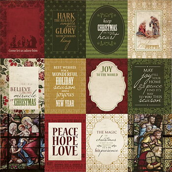 Faith - Holy Night Collection, 12x12", dubbelsidigt, Kaisercraft Papers