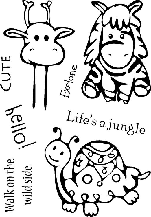 Lifes a Jungle, Clear Stamps, Crafty Impressions. 