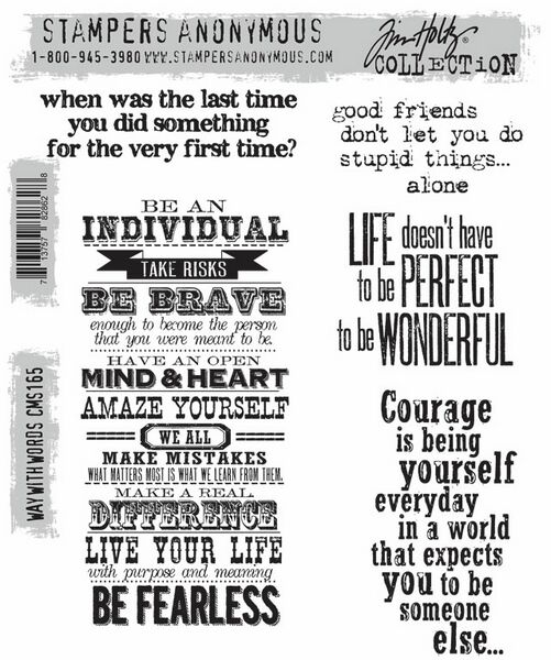 Way With Words, 4st,  Tim Holtz Stamps, Stampers Anonymous, 