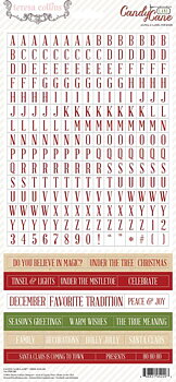 Candy Cane Lane Word Stickers, Teresa Collins