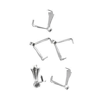 Silverpläterad, Berlockhållare, 8mm, 5st, Rayher 