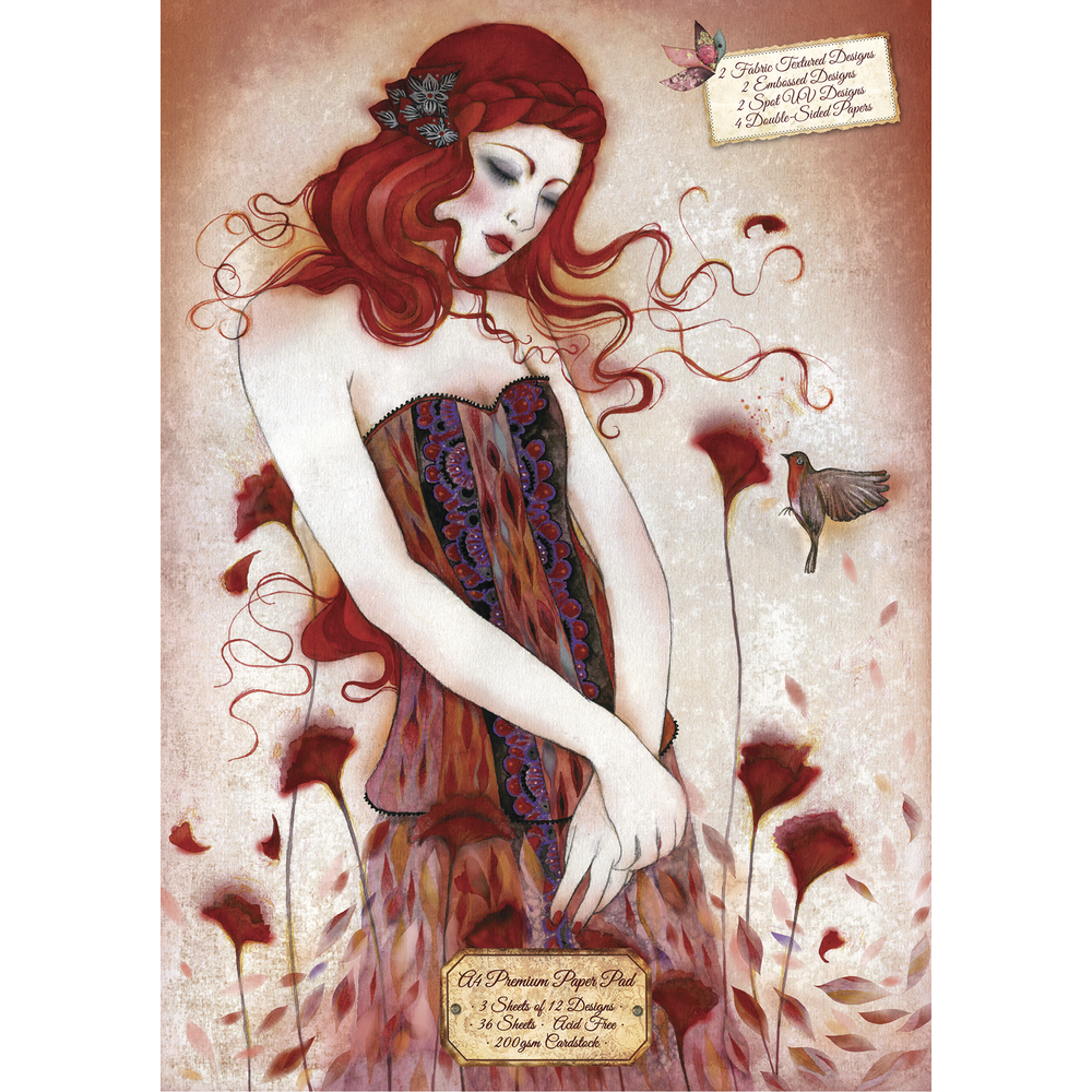 Willow, A4, 36 ark, Santoro London, 