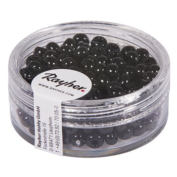 Svart , ø 4,5mm, 17g, Indian beads, Rayher