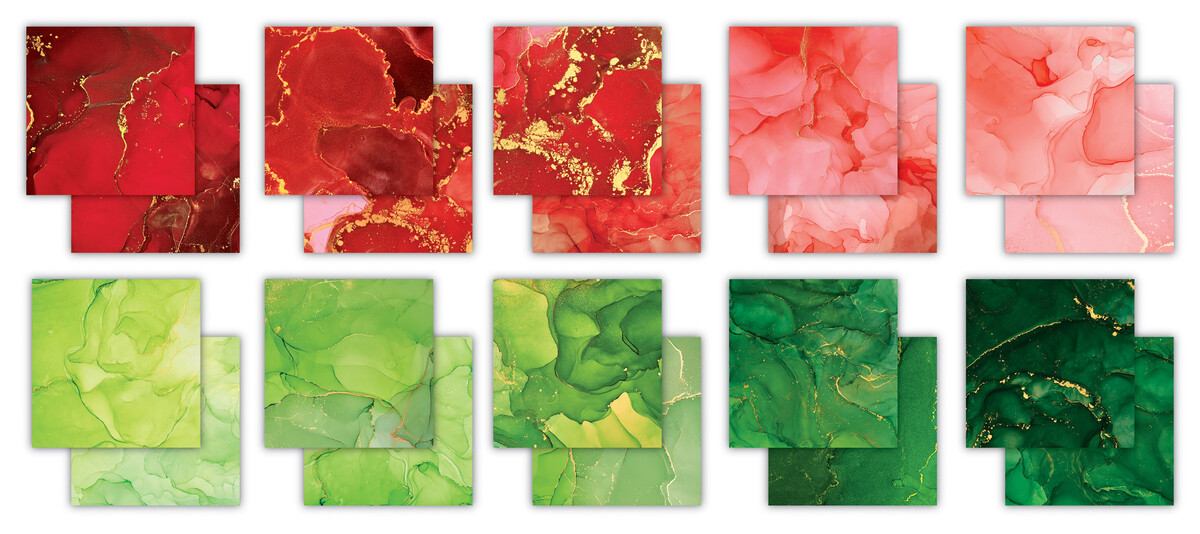 Ink Drops Festive, 6"x6" block, Essential Craft Papers,  Craft Consortium  - 3