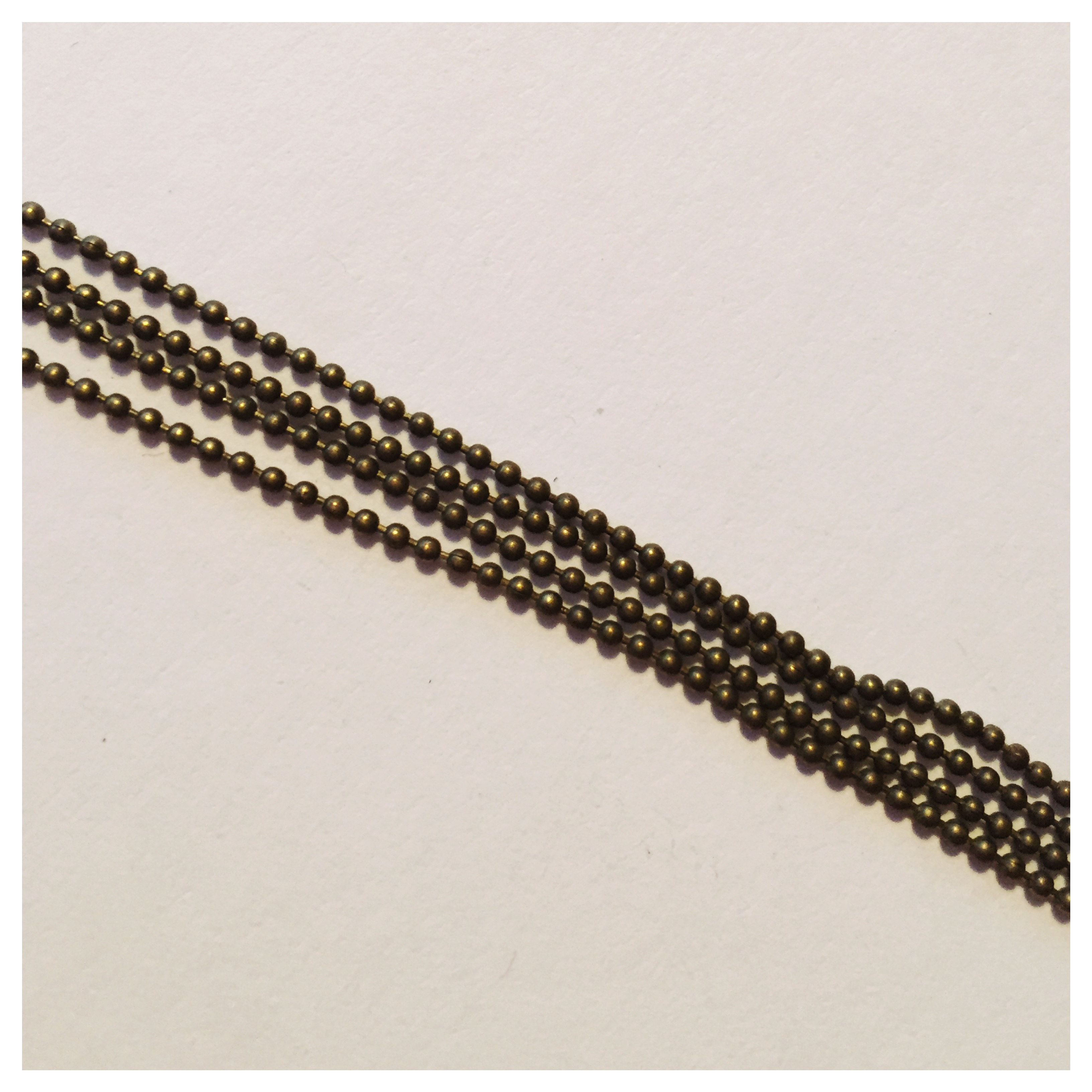 Antikbrons, Kulkedja med lås, ca. 67cm lång, 1mm, 