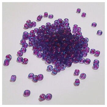 Blå/Lila, rocaillepärlor, 2mm, ca 1300st/22g