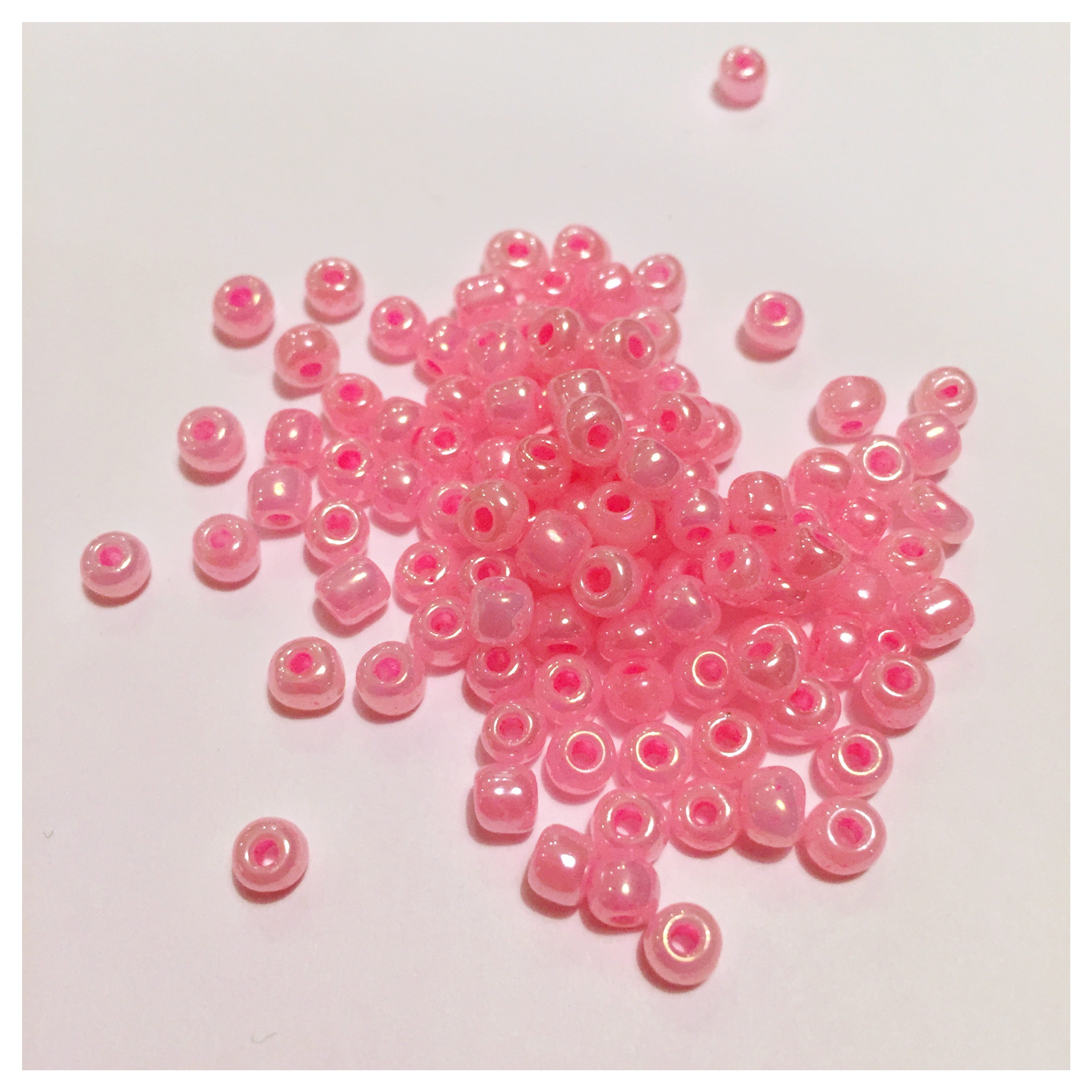 Rosa - Ljus, rocaillepärlor, 4mm, ca 300st/22g