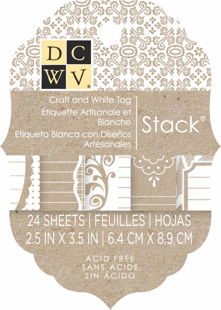 Tags - Craft and White, Die Cuts With Wiew 
