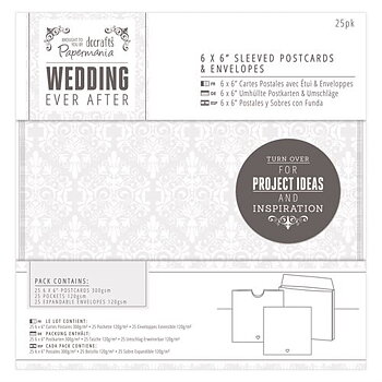 Kort, ficka och kuvert 25st, 6x6", Docrafts,