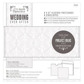 Kort, ficka och kuvert 25st, 6x6", Docrafts,
