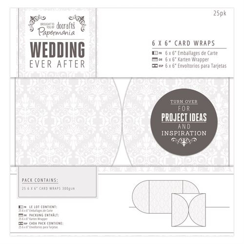 Kortomslag 25st, 6x6", Docrafts,