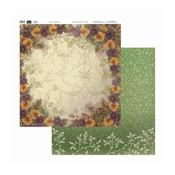 Pansy Bouquet - Hearts Ease Collection, 12"x12", dubbelsidigt, Couture Creations