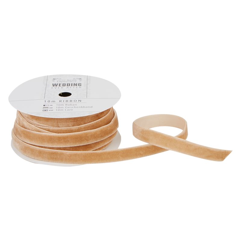Antikguld, sammetsband, 9mm 10m, Docrafts,
