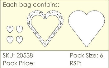 Small Heart Frames - chipboard, Aspire Craft