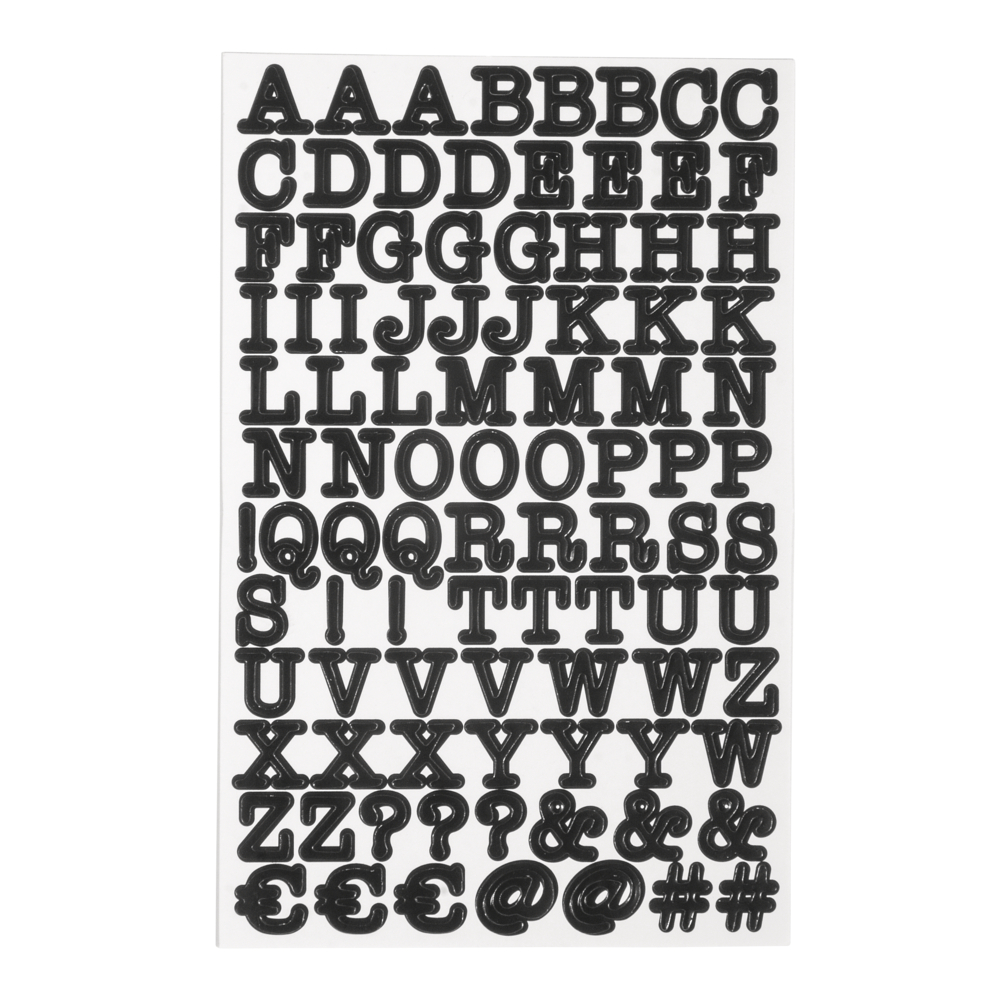 ABC - Svart, 4 ark, myPlanner, Rayher,