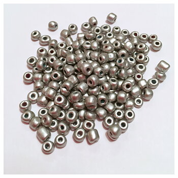 Silver, rocaillepärlor, 4mm, ca 300st/22g