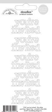 Youre Invited - Lilly White, Cardstock Stickers,  Doodlebug