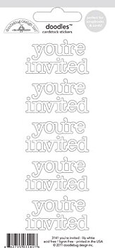 Youre Invited - Lilly White, Cardstock Stickers,  Doodlebug
