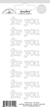 For You  - Lily white, Cardstock Stickers,  Doodlebug