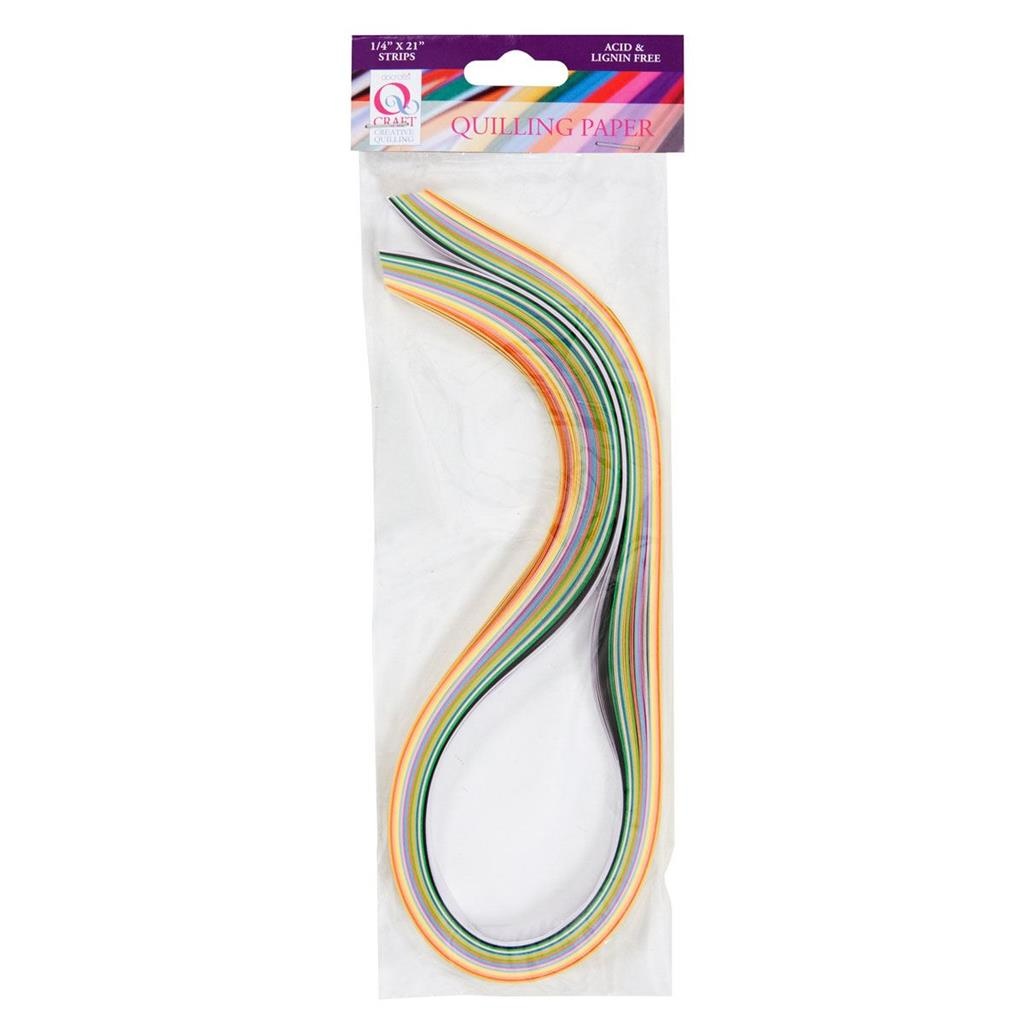 Mixad pastell, 6mm, 108st, Quilling remsor, Docrafts