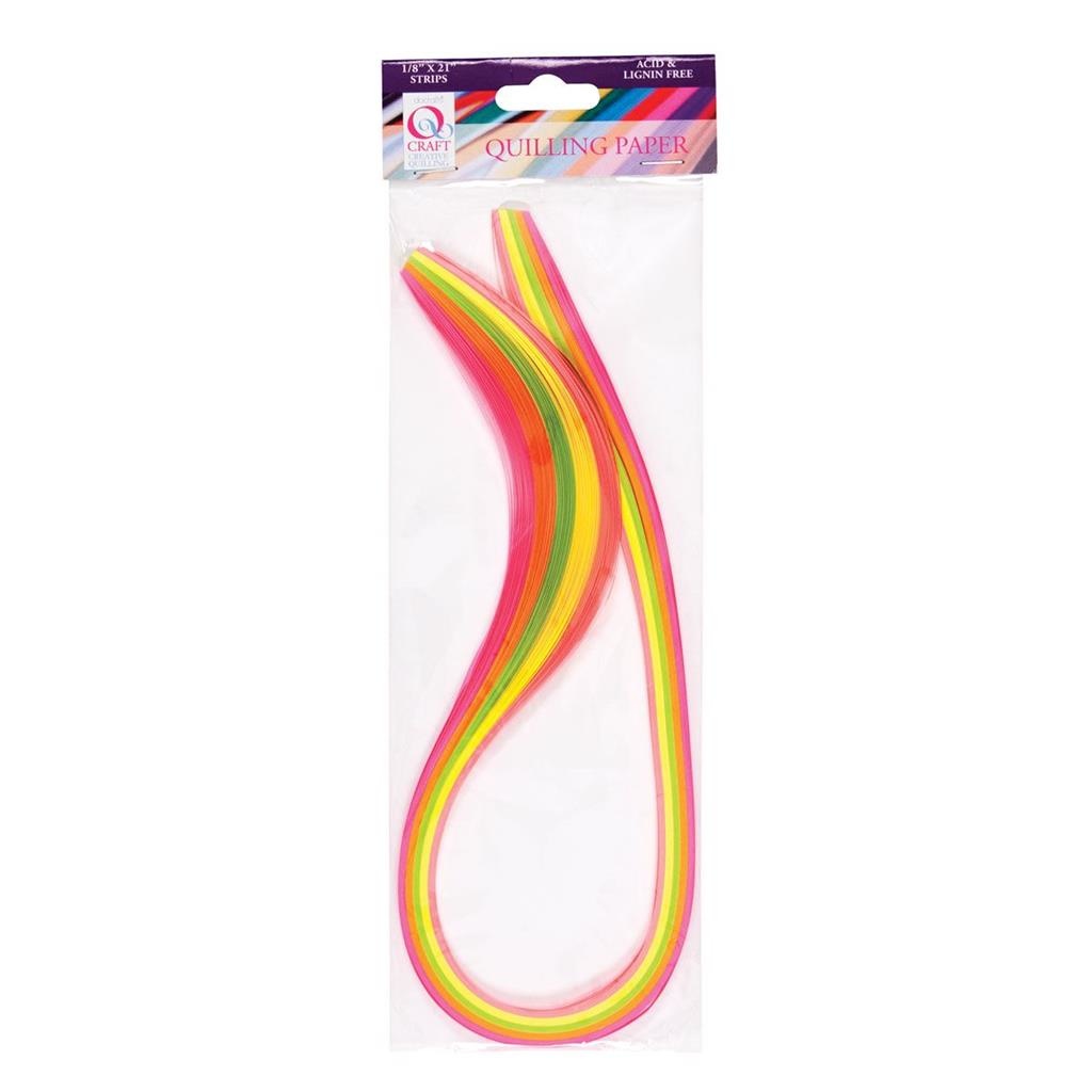 Neon, 3mm, 100st, Quilling remsor, Docrafts