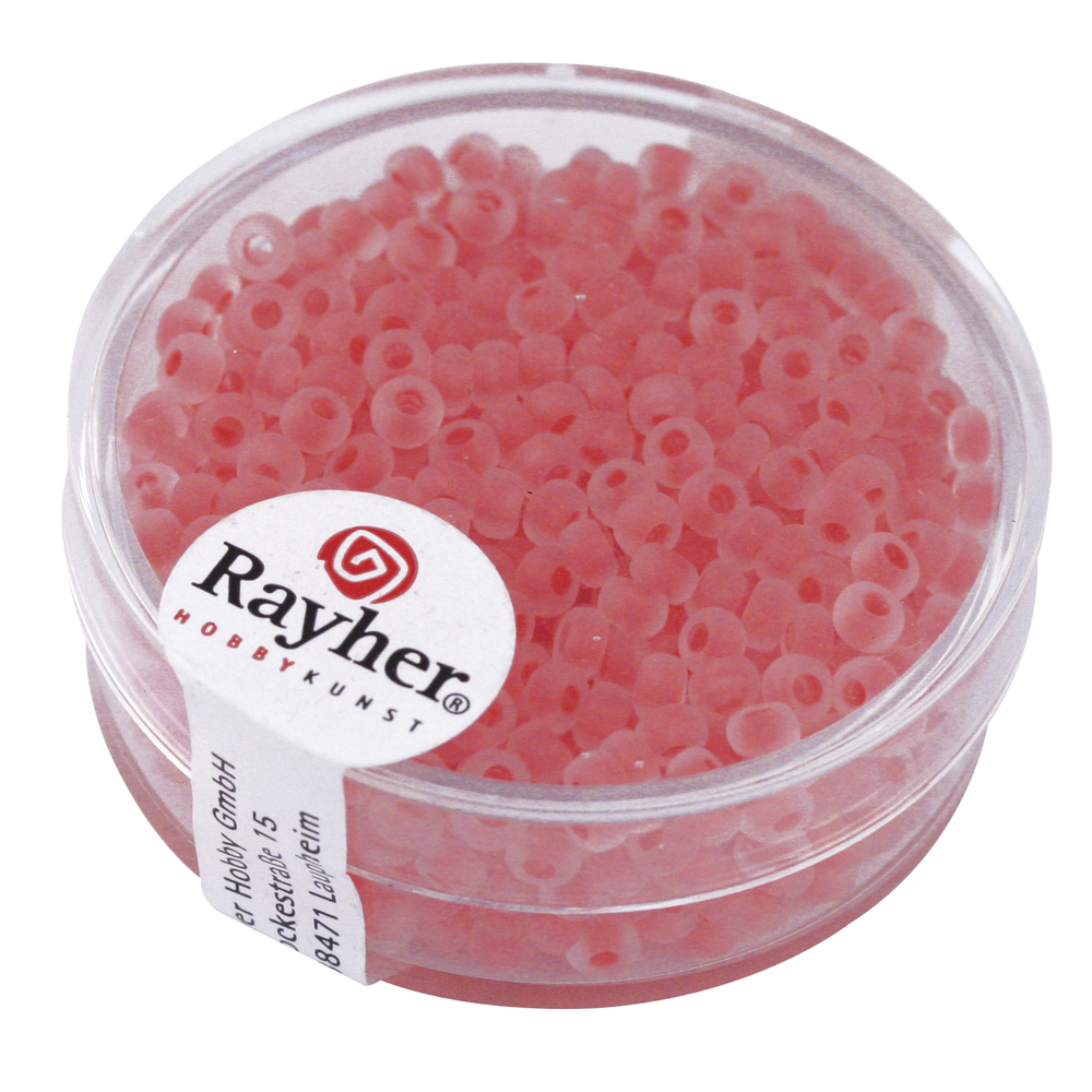 Rödrosa - matta, Rocailles Arctic, 2,6 mm ø,17 g, Rayher