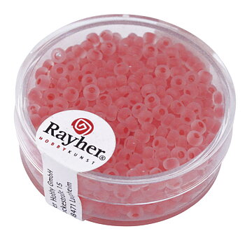 Rödrosa - matta, Rocailles Arctic, 2,6 mm ø,17 g, Rayher