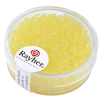 Gul - matta, Rocailles Arctic, 2,6 mm ø,17 g, Rayher