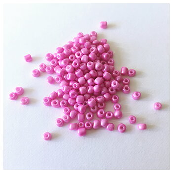 Rosa - Ljusmetallic, rocaillepärlor, 4mm, ca 300st/22g