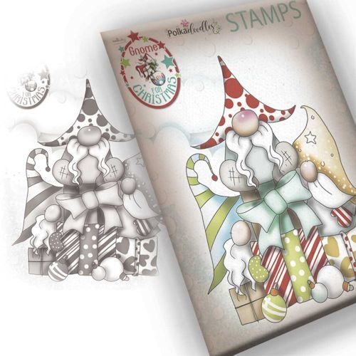 Gnome Gift Of Xmas, Clear stamp, Polkadoodles
