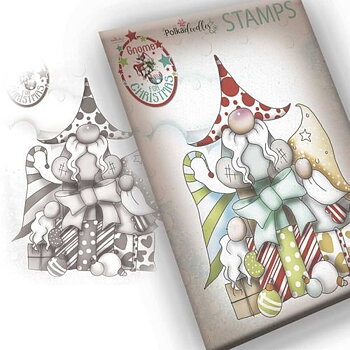 Gnome Gift Of Xmas, Clear stamp, Polkadoodles