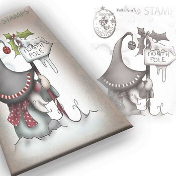Gnome North Pole, Clear stamp, Polkadoodles